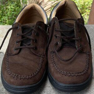 Earth Shoe Kirk 5761875 Men's Wide Brown Leather Comfort Shoes - Size 8W